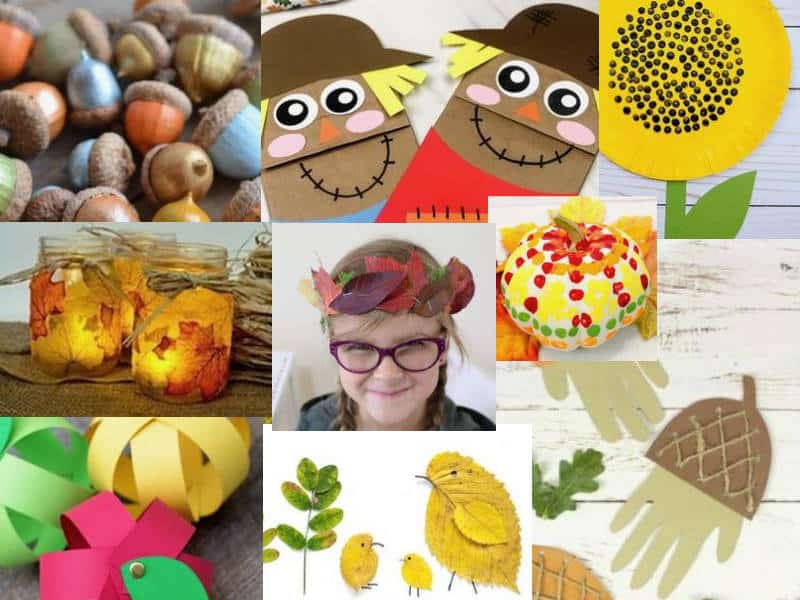 Fall crafts ideas collage