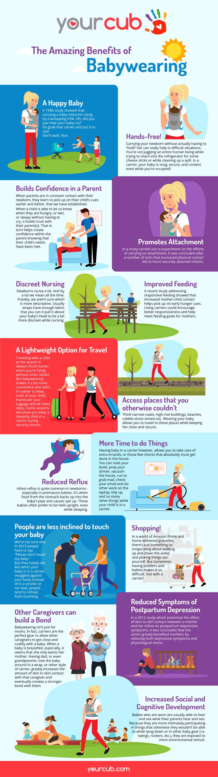 16 Amazing Benefits of Babywearing - yourcub.com