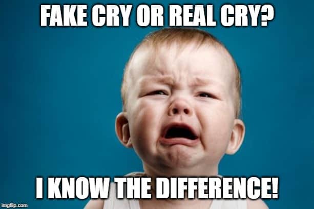 Baby crying - fake or real? I know the difference