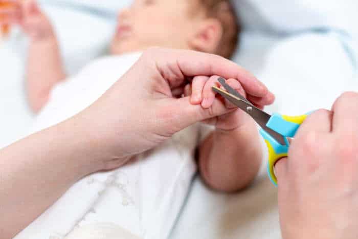 clipping infant nails