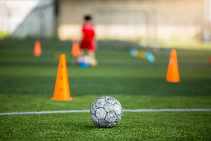 Host a soccer party! Drills can easily be made into fun party games.