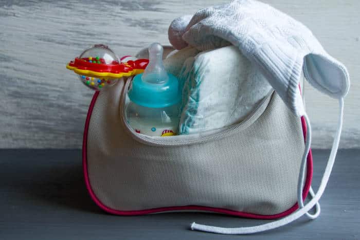 Small packed diaper bag