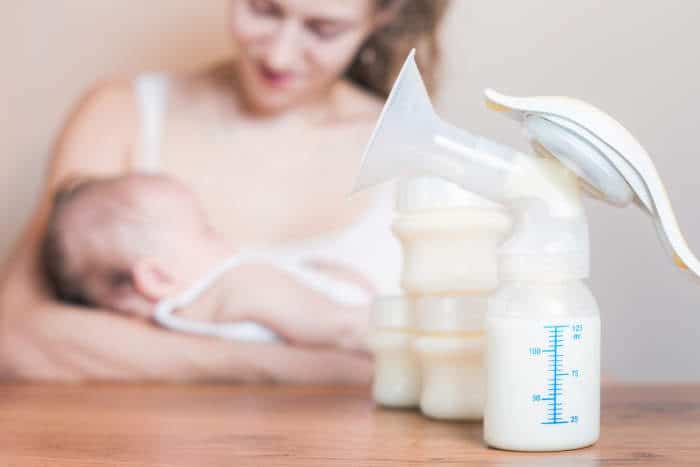 breastfed infant and breast pump