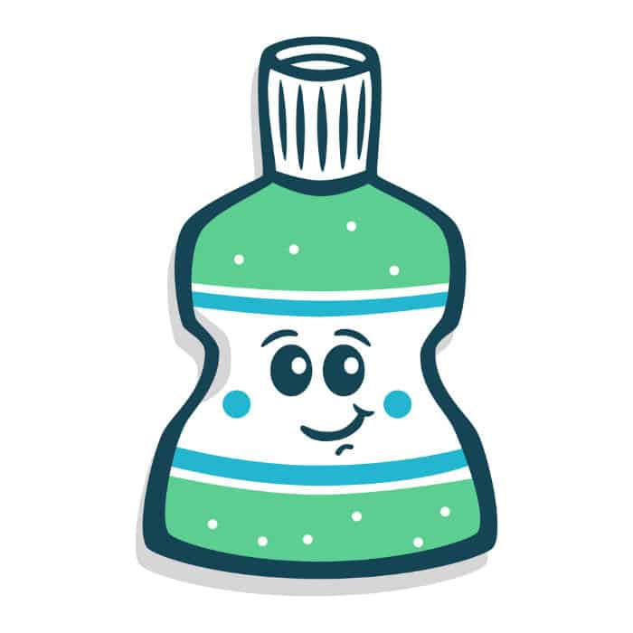 Cartoon of kids mouthwash bottle