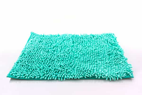 A colorful typical bathroom mat